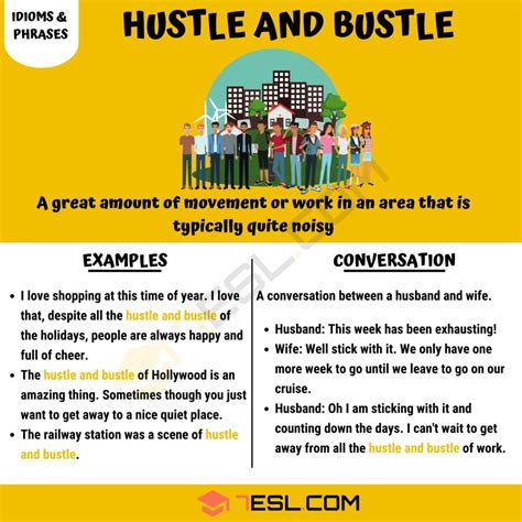 hustle bustle meaning